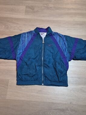 Reebok Teal & Purple Windbreaker Jacket
